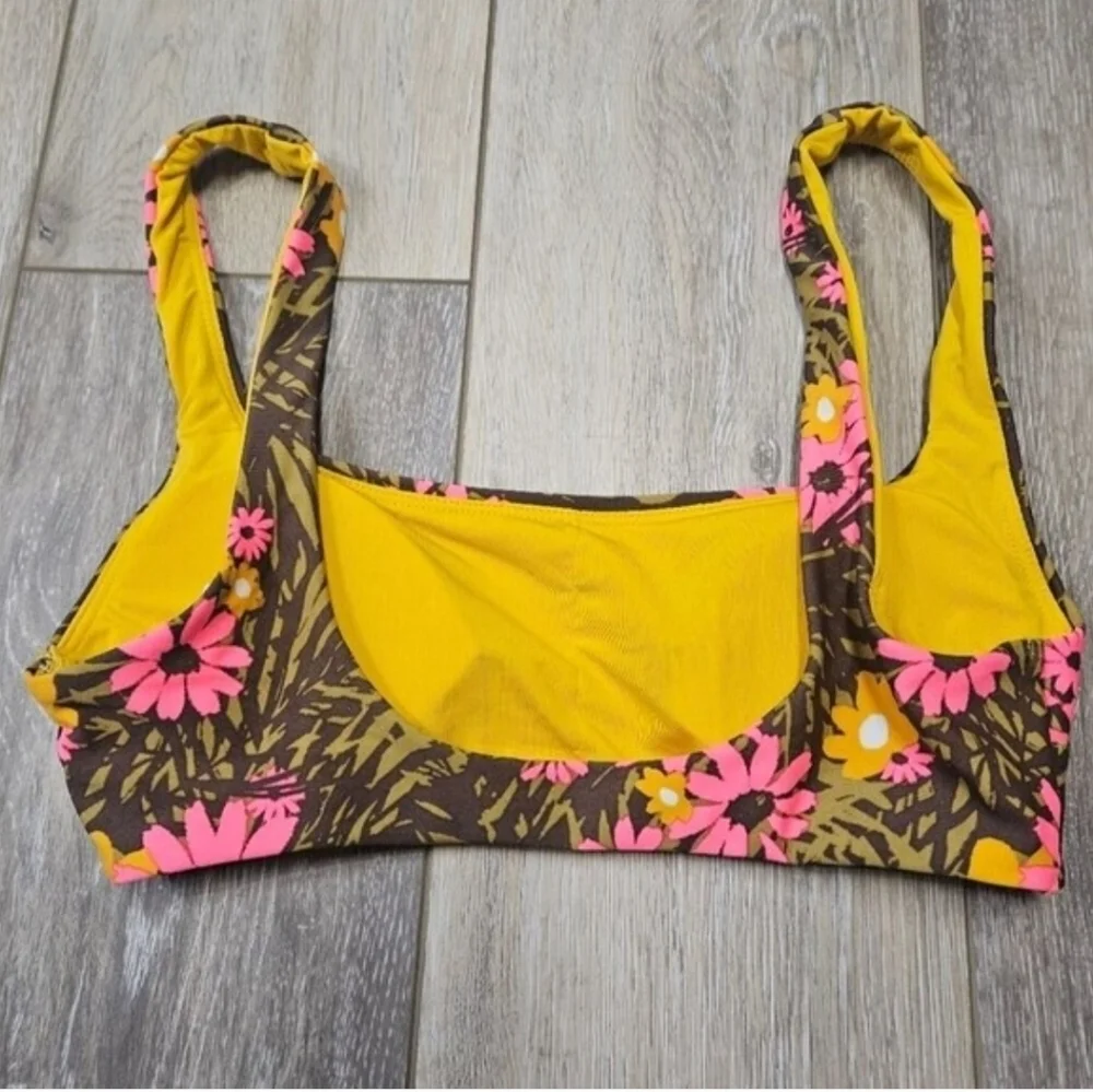 Aerie Bundle Mixed Bikini Pieces Scoop Neck Ruffle Seersucker Bottom Women's XS